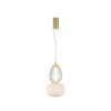 Pendant lamp Lux Eris 18w – modern pendant lamp in sandblasted gold with shine and metal alloy