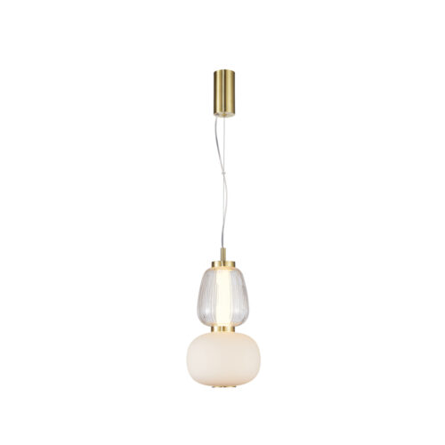 Pendant lamp Lux Eris 18w – modern pendant lamp in sandblasted gold with shine and metal alloy