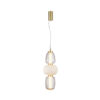 Pendant lamp Lux Eris 28w – modern pendant lamp in sandblasted gold with shine and metal alloy