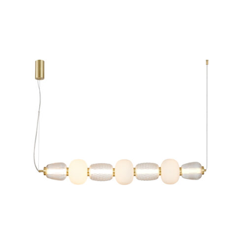Pendant lamp Lux Eris 42w – modern pendant lamp in sandblasted gold with shine and metal alloy