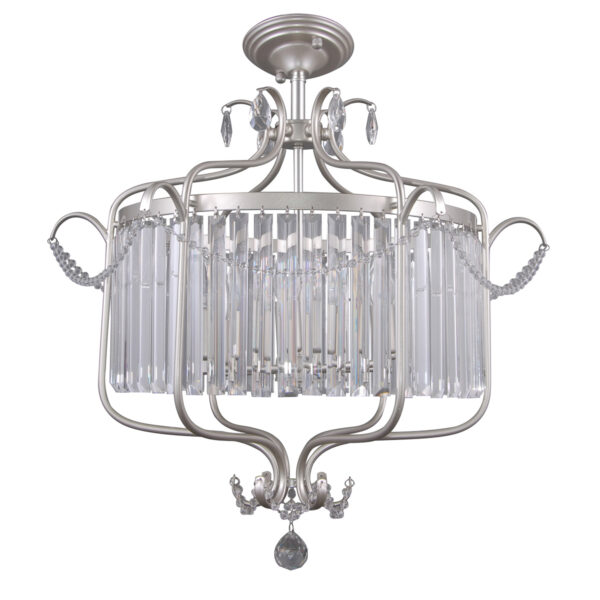 Pendant lamp Lux Rinaldo – modern pendant lamp in champagne silver and steel