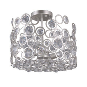 Pendant lamp Lux Nardo 40w – modern pendant lamp in champagne silver and steel
