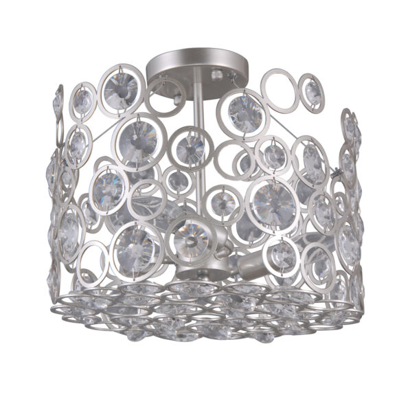 Pendant lamp Lux Nardo 40w – modern pendant lamp in champagne silver and steel
