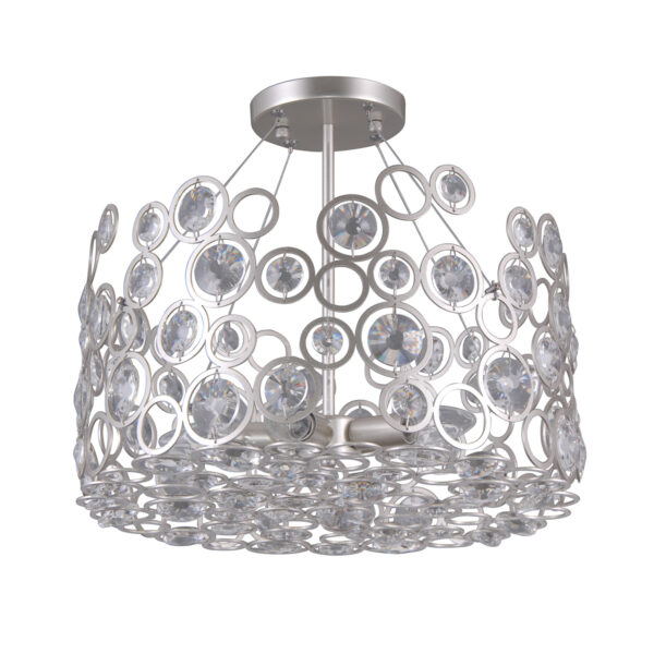 Pendant lamp Lux Nardo – modern pendant lamp in champagne silver and steel