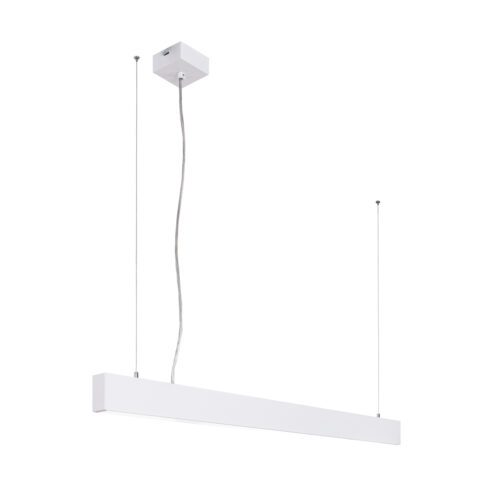Linear pendant light Lux Traversi SL Suspended 086 White – linear pendant lights in matt white and aluminium