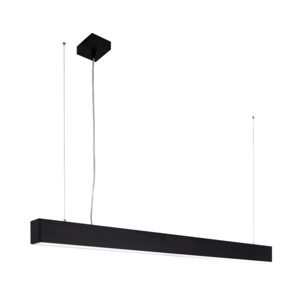 Linear pendant light Lux Traversi RX Suspended 086 Black – linear pendant lights in matt black and aluminium