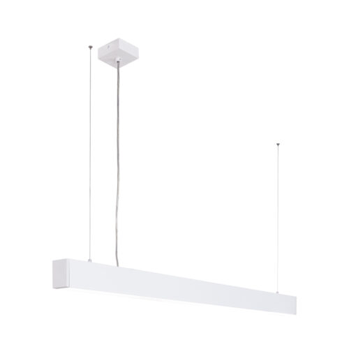 Linear pendant light Lux Traversi RX Suspended 086 White – linear pendant lights in matt white and aluminium