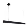 Linear pendant light Lux Traversi RX Suspended 114 Black – linear pendant lights in matt black and aluminium