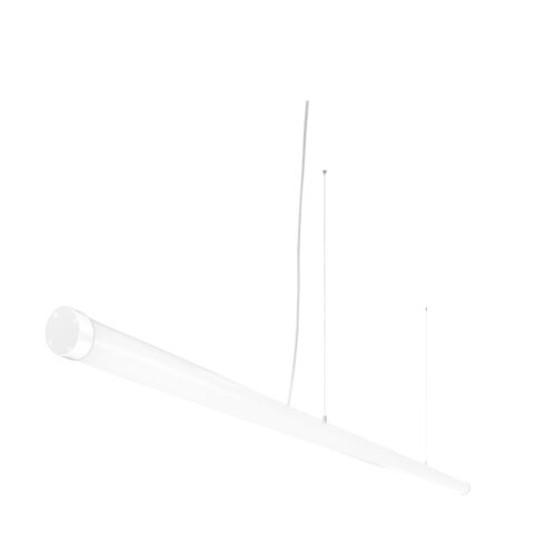 Linear pendant light Lux Sella HR Tube 086 White – linear pendant lights in matt white and aluminium