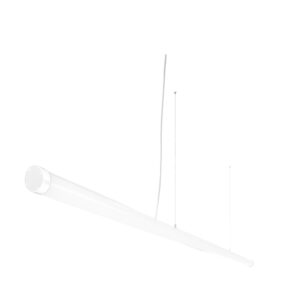 Linear pendant light Lux Sella HR Tube 114 White 30w – linear pendant lights in matt white and aluminium