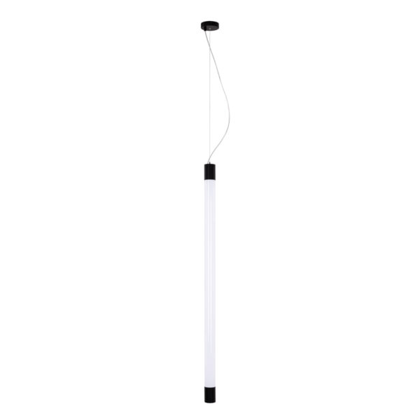 Linear pendant light Lux Sella VR Tube 200 Black – linear pendant lights in matt black and aluminium