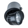 Recessed ceiling light Lux Tanto BL – minimalist recessed ceiling light in black and aluminum