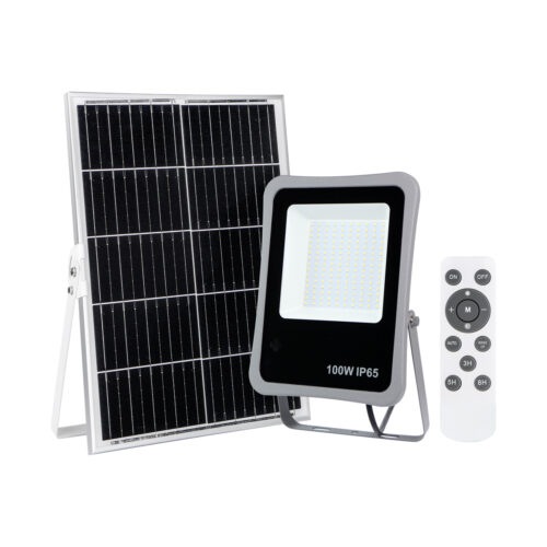 Solar light Lux Bares 100w – solar lights in grey and aluminum