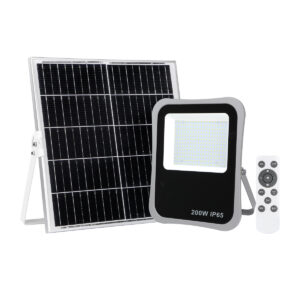 Solar light Lux Bares 200w – solar lights in grey and aluminum