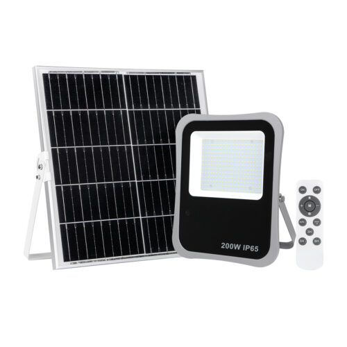 Solar light Lux Bares 200w – solar lights in grey and aluminum