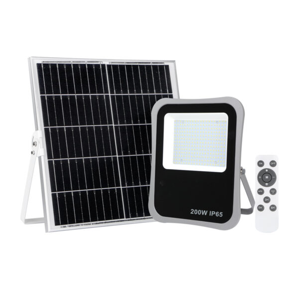 Solar light Lux Bares 200w – solar lights in grey and aluminum