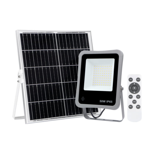 Solar light Lux Bares – solar lights in grey and aluminum