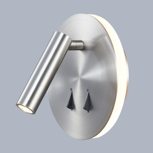 Bedside lamp Lux Nemo – bedside lamps in satin nickel and steel