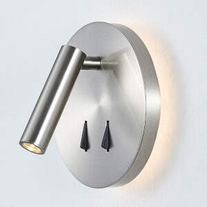 Bedside lamp Lux Nelly – bedside lamps in satin nickel and steel