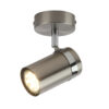 Spotlight Lux Palmoni – focused LED spotlight in nickel satin
