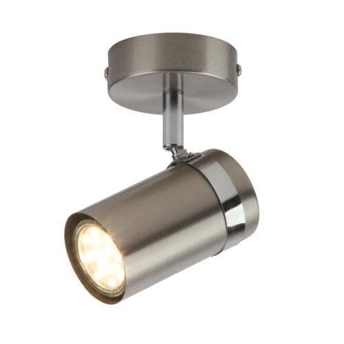 Spotlight Lux Palmoni – focused LED spotlight in nickel satin