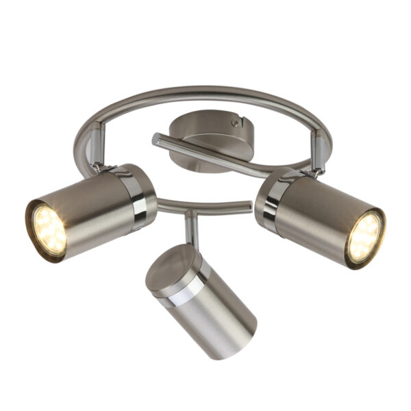 Spotlight Lux Palmoni – focused LED spotlight in nickel satin