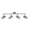 Spotlight Lux Palmoni – focused LED spotlight in nickel satin