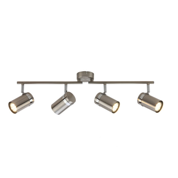 Spotlight Lux Palmoni – focused LED spotlight in nickel satin