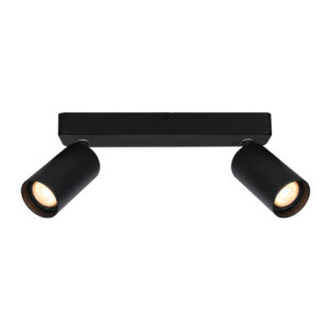 Spotlight Lux Nesto – focused LED spotlight in sandblasted black and steel