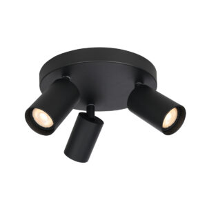 Spotlight Lux Nesto – focused LED spotlight in sandblasted black and steel