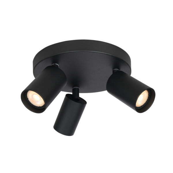 Spotlight Lux Nesto – focused LED spotlight in sandblasted black and steel