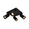 Spotlight Lux Nesto – focused LED spotlight in sandblasted black and steel
