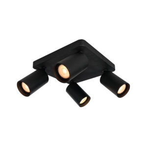 Spotlight Lux Nesto – focused LED spotlight in sandblasted black and steel