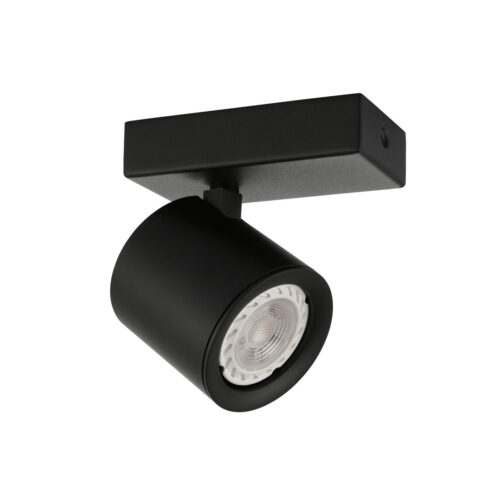 Spotlight Lux Karlota – focused LED spotlight in black and steel