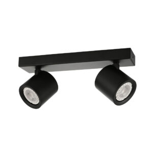 Spotlight Lux Karlota – focused LED spotlight in black and steel