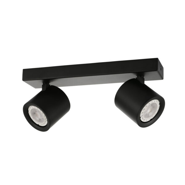 Spotlight Lux Karlota – focused LED spotlight in black and steel