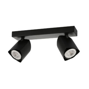 Spotlight Lux Merusa – focused LED spotlight in black and steel
