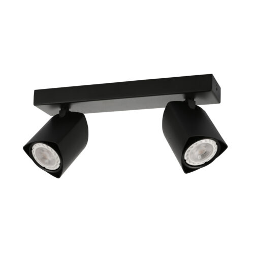 Spotlight Lux Merusa – focused LED spotlight in black and steel