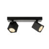 Spotlight Lux Aveiro – focused LED spotlight in black and steel