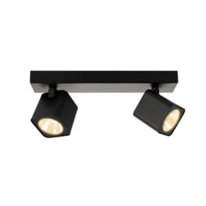 Spotlight Lux Aveiro – focused LED spotlight in black and steel