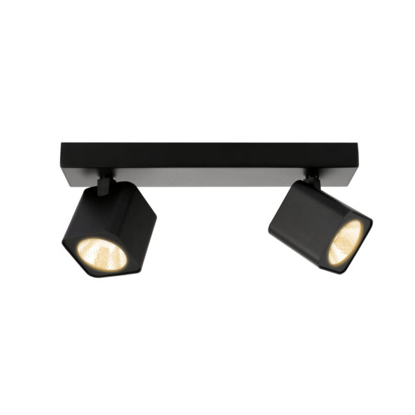Spotlight Lux Aveiro – focused LED spotlight in black and steel