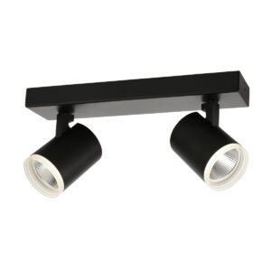 Spotlight Lux Helvia – focused LED spotlight in black and aluminum