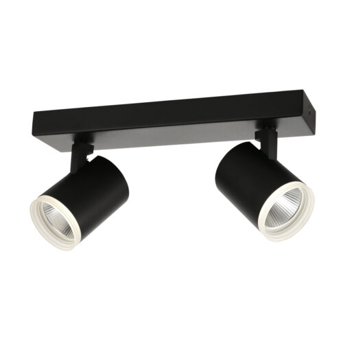 Spotlight Lux Helvia – focused LED spotlight in black and aluminum
