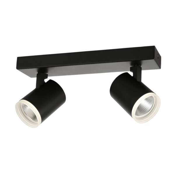 Spotlight Lux Helvia – focused LED spotlight in black and aluminum