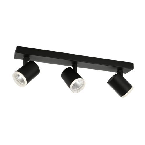 Spotlight Lux Helvia – focused LED spotlight in black and aluminum