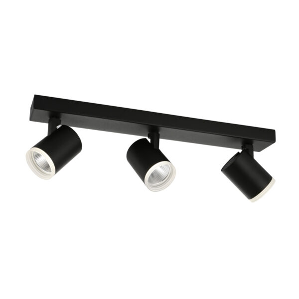 Spotlight Lux Helvia – focused LED spotlight in black and aluminum