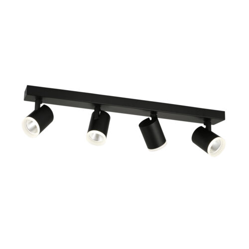 Spotlight Lux Helvia – focused LED spotlight in black and aluminum