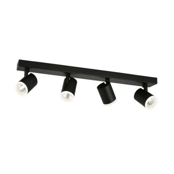 Spotlight Lux Helvia – focused LED spotlight in black and aluminum