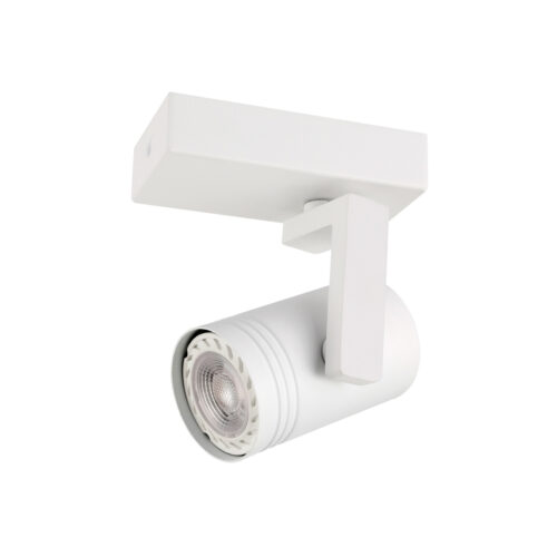 Spotlight Lux Spiela – focused LED spotlight in white and steel