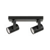 Spotlight Lux Spiela – focused LED spotlight in black and steel